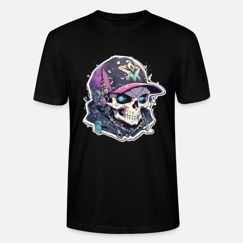 Totenkopf - Stanley/Stella Unisex Bio-T-Shirt CRAFTER - Schwarz