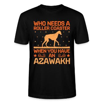 Azawakh Hundebesitzer Arabischer Windhund Tuareg Sloughi - Stanley/Stella Unisex Bio-T-Shirt CRAFTER - Schwarz - Vorne - Alina (178cm) & Michal (187cm)