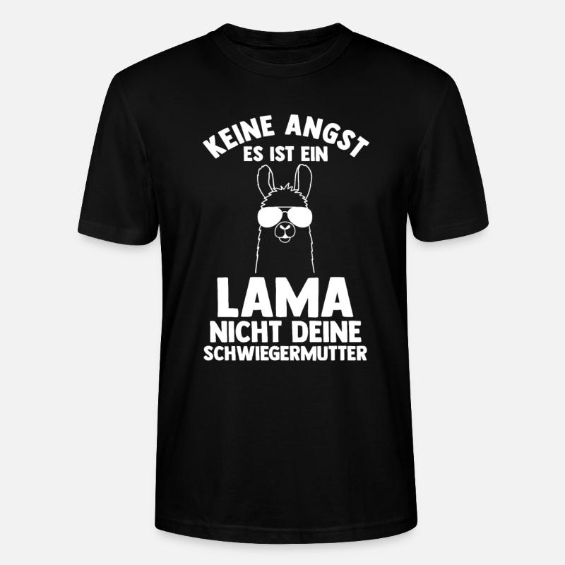 Lama - Stanley/Stella Unisex Bio-T-Shirt CRAFTER - Schwarz