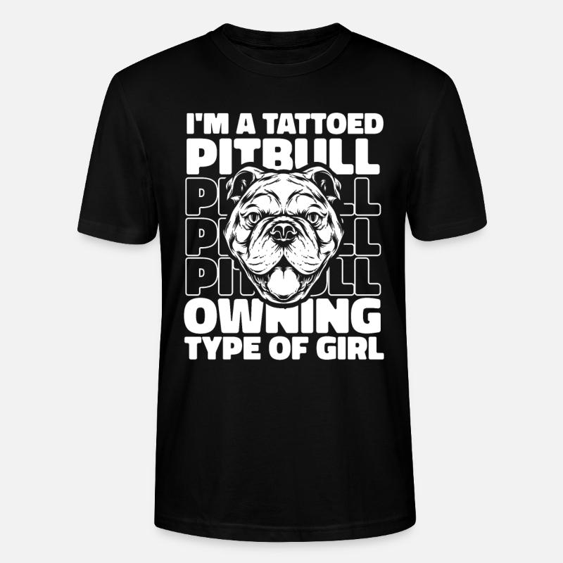 Pitbull Tätowiert Pitbull Verbot - Stanley/Stella Unisex Bio-T-Shirt CRAFTER - Schwarz