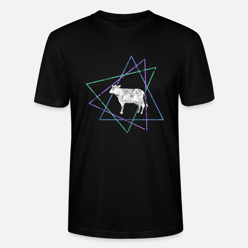 Kuh - Stanley/Stella Unisex Bio-T-Shirt CRAFTER - Schwarz