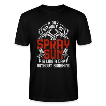 Fahrzeuglackierer Autolackierer Lackierer - Stanley/Stella Unisex Bio-T-Shirt CRAFTER - Schwarz - Vorne - Alina (178cm) & Michal (187cm)