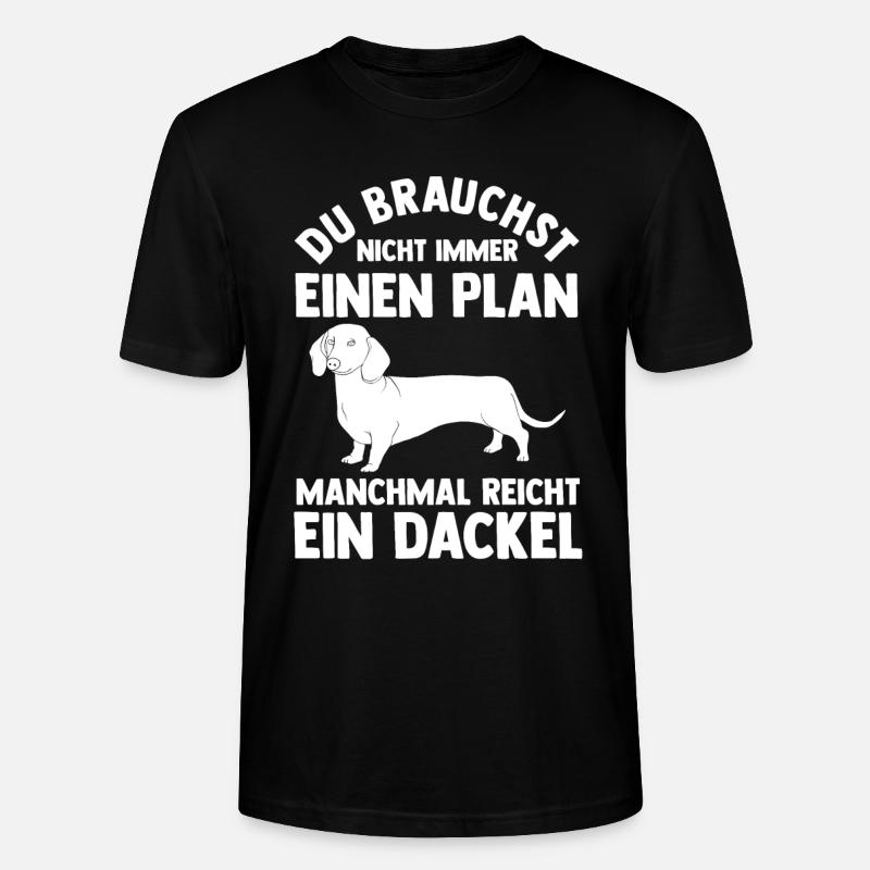 Hund Dackel - Stanley/Stella Unisex Bio-T-Shirt CRAFTER - Schwarz