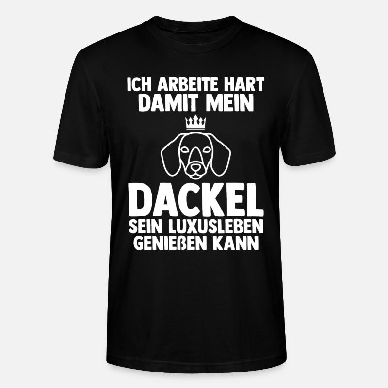 Hund Dackel - Stanley/Stella Unisex Bio-T-Shirt CRAFTER - Schwarz