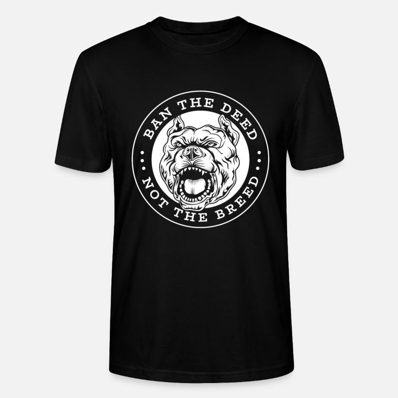 Pitbull Pitbull Verbot - Stanley/Stella Unisex Bio-T-Shirt CRAFTER - Schwarz