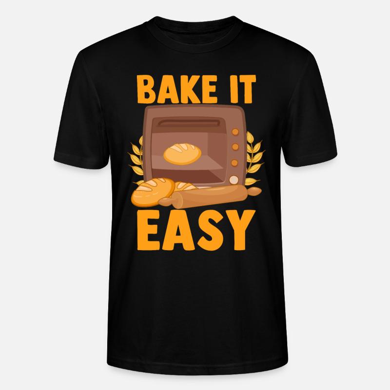 Funny bread baking baker - Stanley/Stella CRAFTER Unisex Organic T-Shirt - black