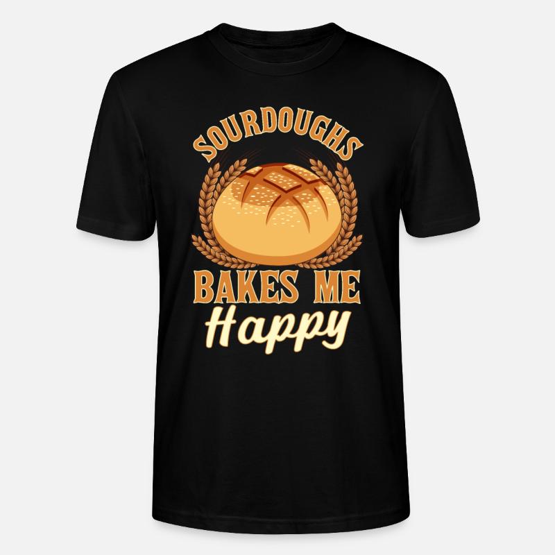 Funny bread baking baker - Stanley/Stella CRAFTER Unisex Organic T-Shirt - black