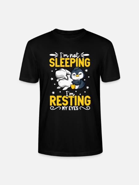 I don't sleep - Penguin - Stanley/Stella CRAFTER Unisex Organic T-Shirt - black