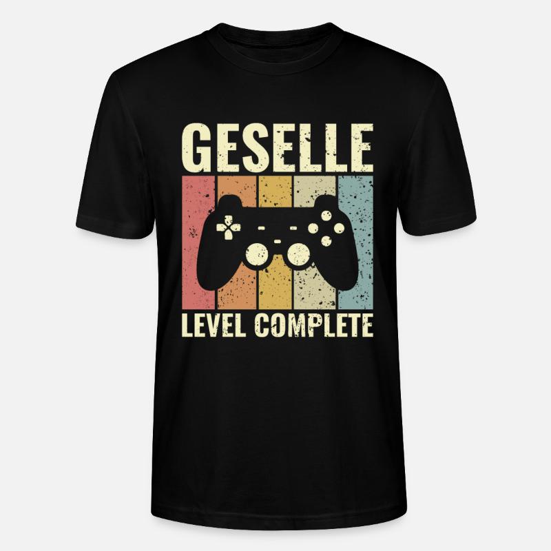 Geselle Level Complete - Abschluss Prüfung - Stanley/Stella Unisex Bio-T-Shirt CRAFTER - Schwarz