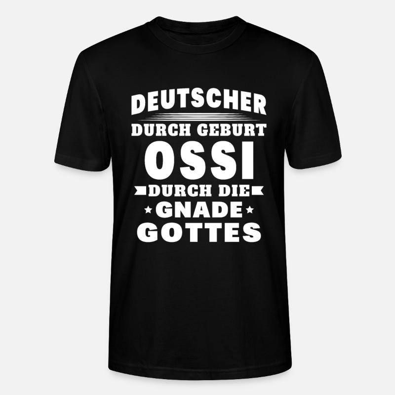 Ossi Ostdeutscher Sachsen - Stanley/Stella Unisex Bio-T-Shirt CRAFTER - Schwarz