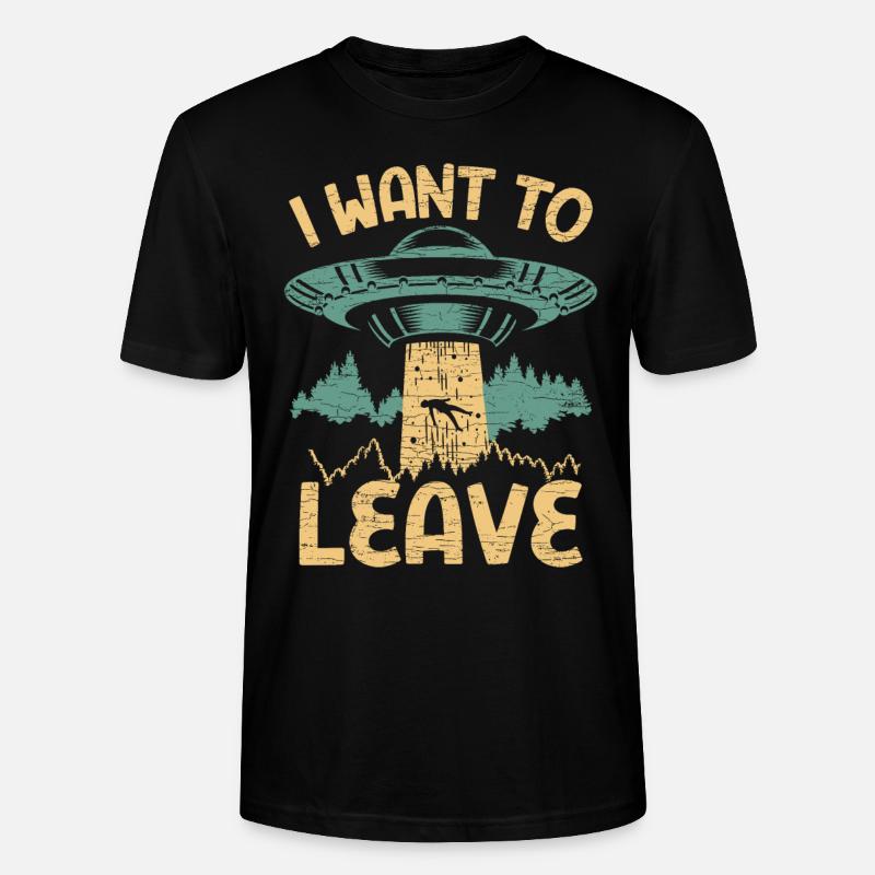 Alien Abduction Ufo Geschenk - Stanley/Stella Unisex Bio-T-Shirt CRAFTER - Schwarz