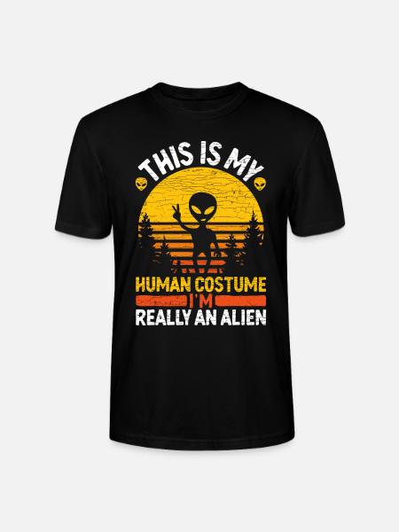 Retro Alien - Stanley/Stella Unisex Bio-T-Shirt CRAFTER - Schwarz