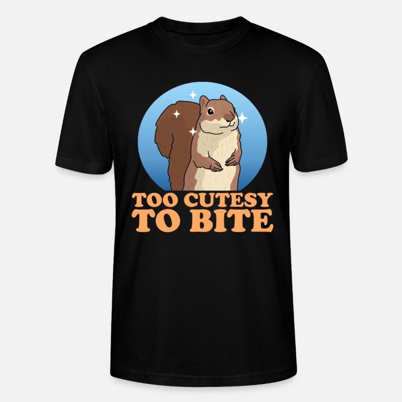 Süßes Eichhörnchen Hörnchen Geschenk - Stanley/Stella Unisex Bio-T-Shirt CRAFTER - Schwarz