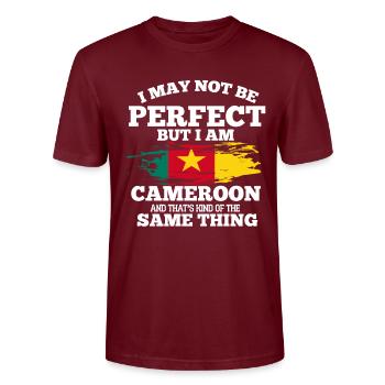 Cameroun - T-shirt bio CRAFTER Stanley Stella Unisexe - bordeaux - Devant - Alina (178cm) & Michal (187cm)