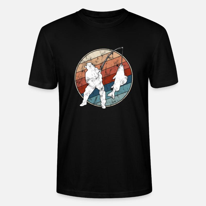Pêche Rétro - T-shirt bio CRAFTER Stanley Stella Unisexe - noir