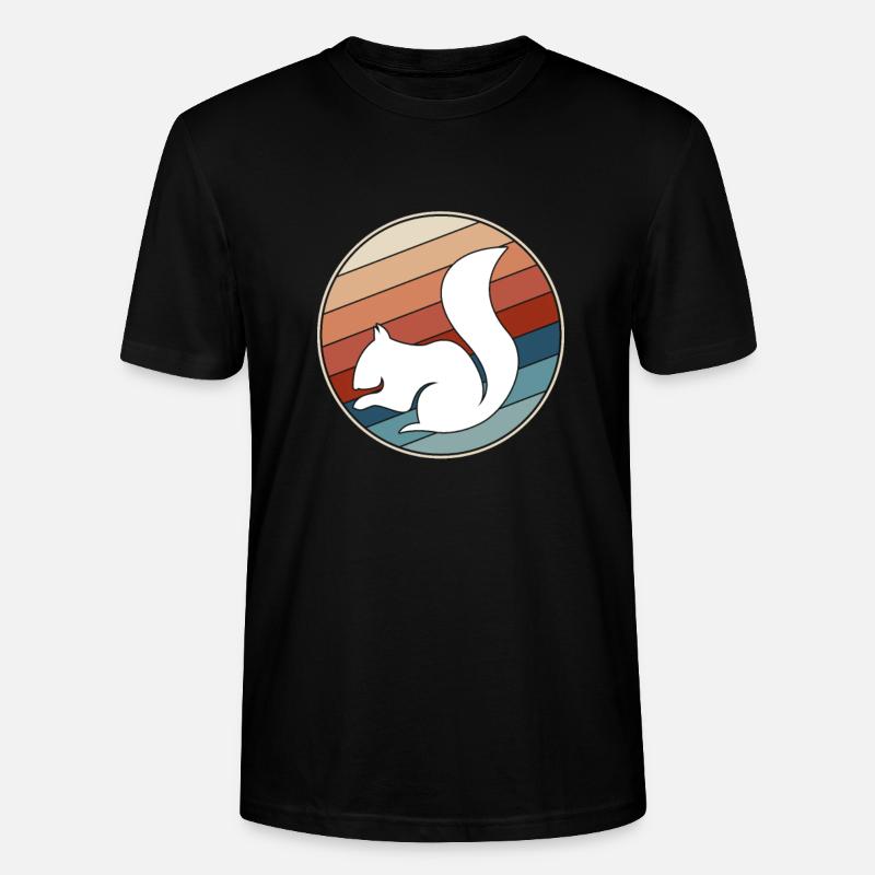 Eichhörnchen Retro - Stanley/Stella Unisex Bio-T-Shirt CRAFTER - Schwarz