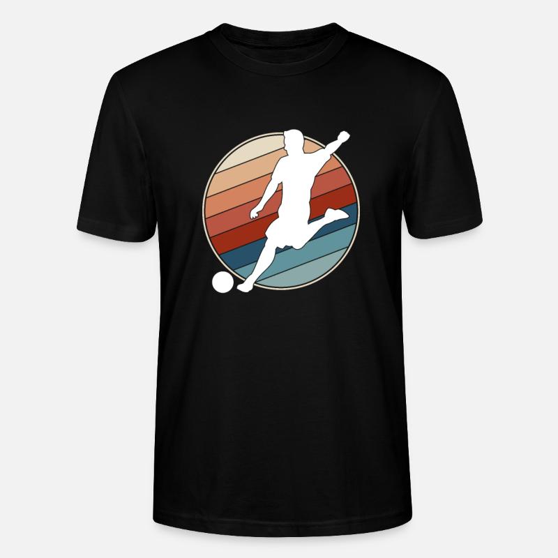 Fußball Retro - Stanley/Stella Unisex Bio-T-Shirt CRAFTER - Schwarz