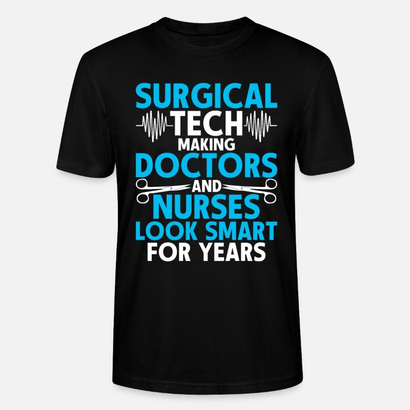 Chirurgischer Assistent Surgical Tech - Stanley/Stella Unisex Bio-T-Shirt CRAFTER - Schwarz