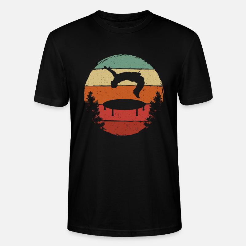 Trampoline Rétro Backflip - T-shirt bio CRAFTER Stanley Stella Unisexe - noir