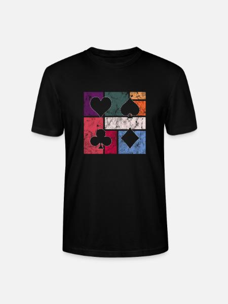 Poker - Stanley/Stella CRAFTER Unisex Organic T-Shirt - black