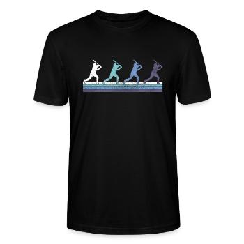 Baseball - Stanley/Stella Unisex Bio-T-Shirt CRAFTER - Schwarz - Vorne - Alina (178cm) & Michal (187cm)