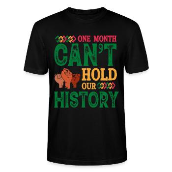 Black History Month Black History - Stanley/Stella CRAFTER Unisex Organic T-Shirt - black - Front - Alina (178cm) & Michal (187cm)