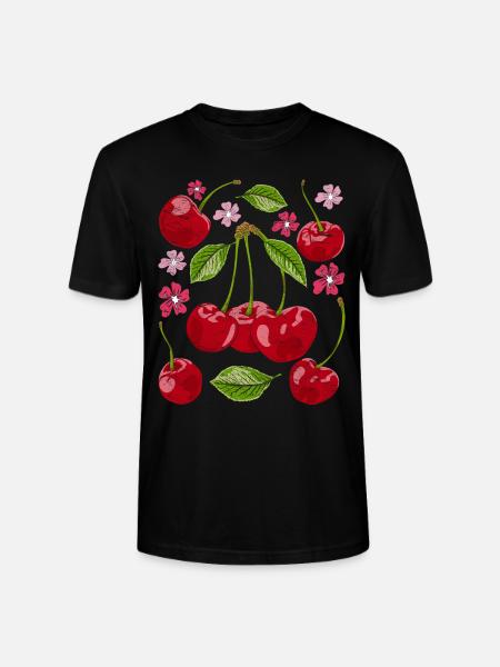 Cherry Blossoms Summer Frukt Gave Sakura Cherry - Stanley/Stella CRAFTER unisex økologisk T-skjorte - svart