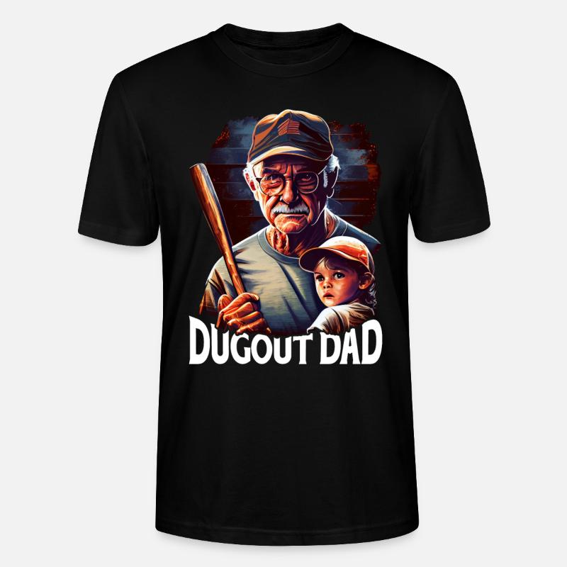 Dugout Dad 8 - Stanley/Stella Unisex Bio-T-Shirt CRAFTER - Schwarz