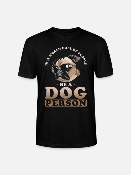 Dog Man Dog Cute - Stanley/Stella CRAFTER Unisex Organic T-Shirt - black