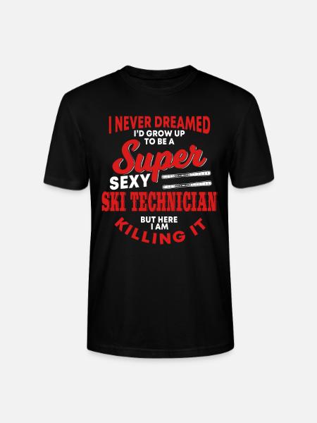 Funny ski technician sayings - Stanley/Stella CRAFTER Unisex Organic T-Shirt - black
