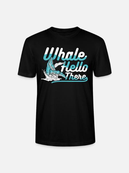 Wal Hallo, Blauer Beluga, Pottwal - Stanley/Stella Unisex Bio-T-Shirt CRAFTER - Schwarz