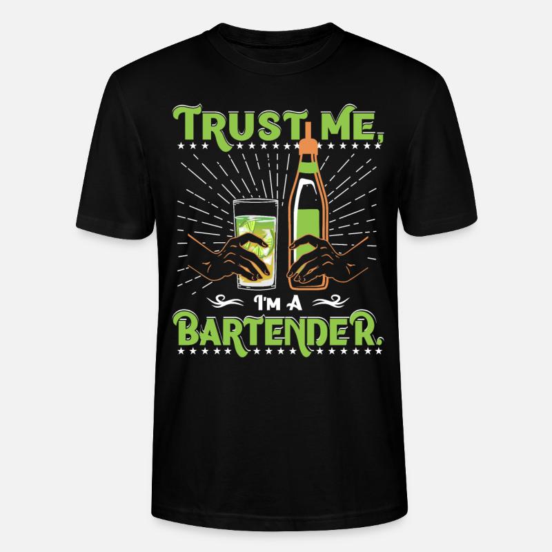 Bartender Trust - Stanley/Stella Unisex Bio-T-Shirt CRAFTER - Schwarz