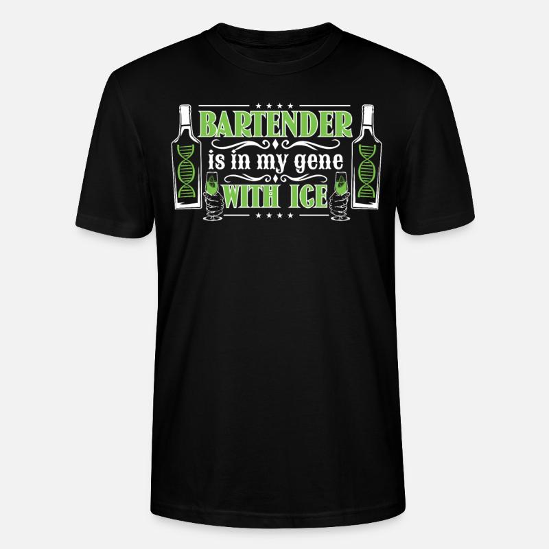 bartender gene - Stanley/Stella Unisex Bio-T-Shirt CRAFTER - Schwarz