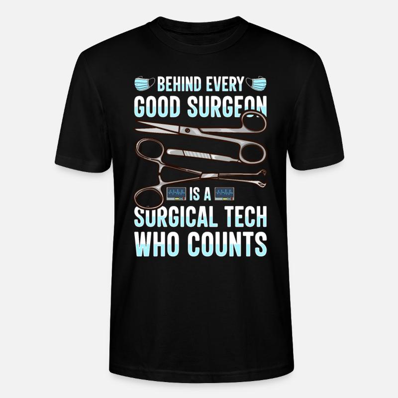 Scrub Tech OP-Techniker Chirurgischer Technologe - Stanley/Stella Unisex Bio-T-Shirt CRAFTER - Schwarz