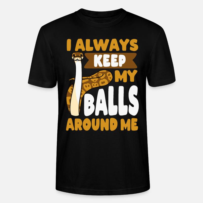 Ball Python Schlange Reptil Königspython - Stanley/Stella Unisex Bio-T-Shirt CRAFTER - Schwarz