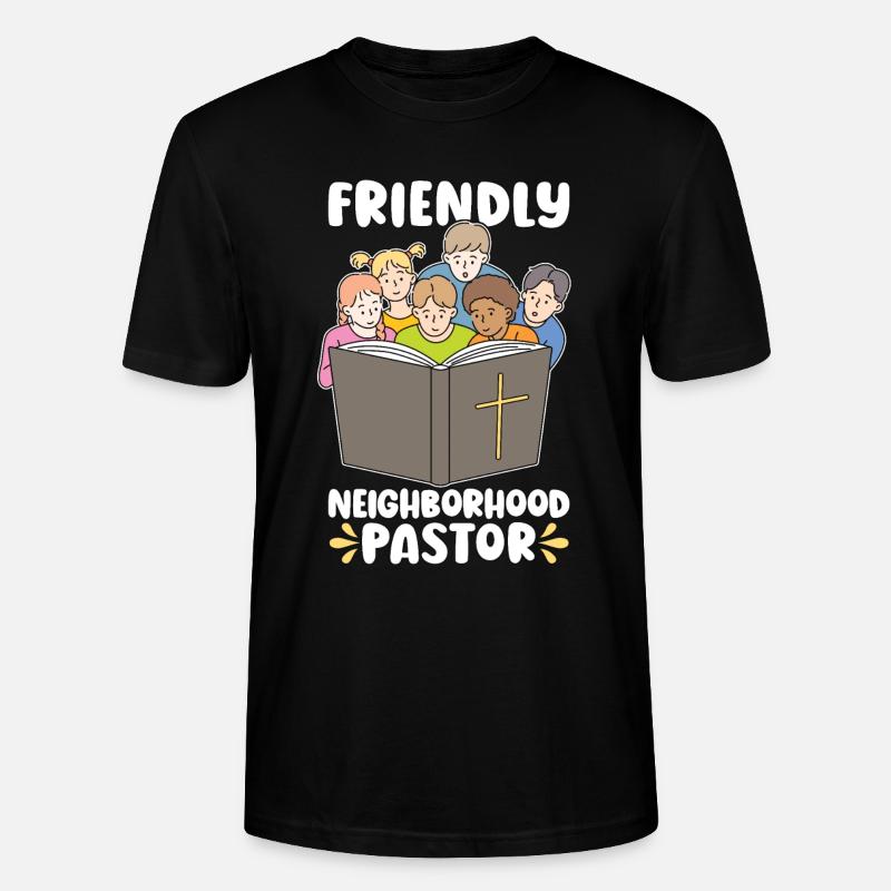 Clergé Quartier Amical Pasteur Christianisme - T-shirt bio CRAFTER Stanley Stella Unisexe - noir