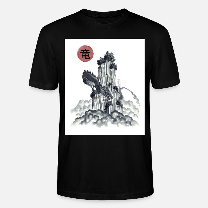 Sumi-e Drache - Stanley/Stella Unisex Bio-T-Shirt CRAFTER - Schwarz