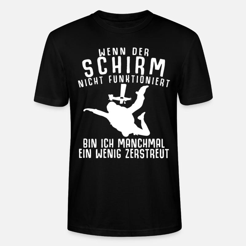 Fallschirmspringer Spruch Fallschirm - Stanley/Stella Unisex Bio-T-Shirt CRAFTER - Schwarz