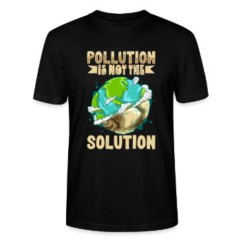 Changement climatique Environnement Jour de la Terre Planète - T-shirt bio CRAFTER Stanley Stella Unisexe - noir - Devant - Alina (178cm) & Michal (187cm)
