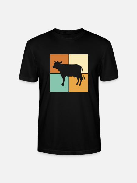 Kuh - Stanley/Stella Unisex Bio-T-Shirt CRAFTER - Schwarz