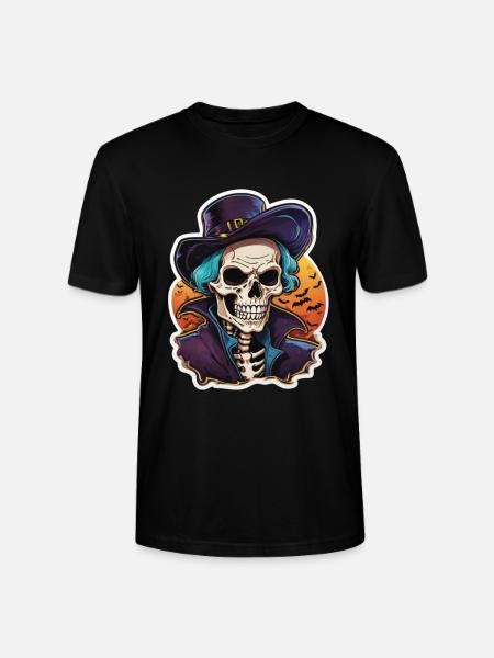 Skeleton Helloween Skull Skeleton Costume - T-shirt bio CRAFTER Stanley Stella Unisexe - noir