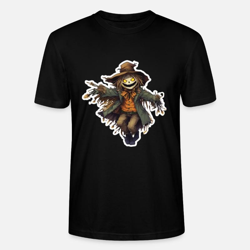 Vogelscheuche Hellowween Vogelscheuchen Kostüm - Stanley/Stella Unisex Bio-T-Shirt CRAFTER - Schwarz