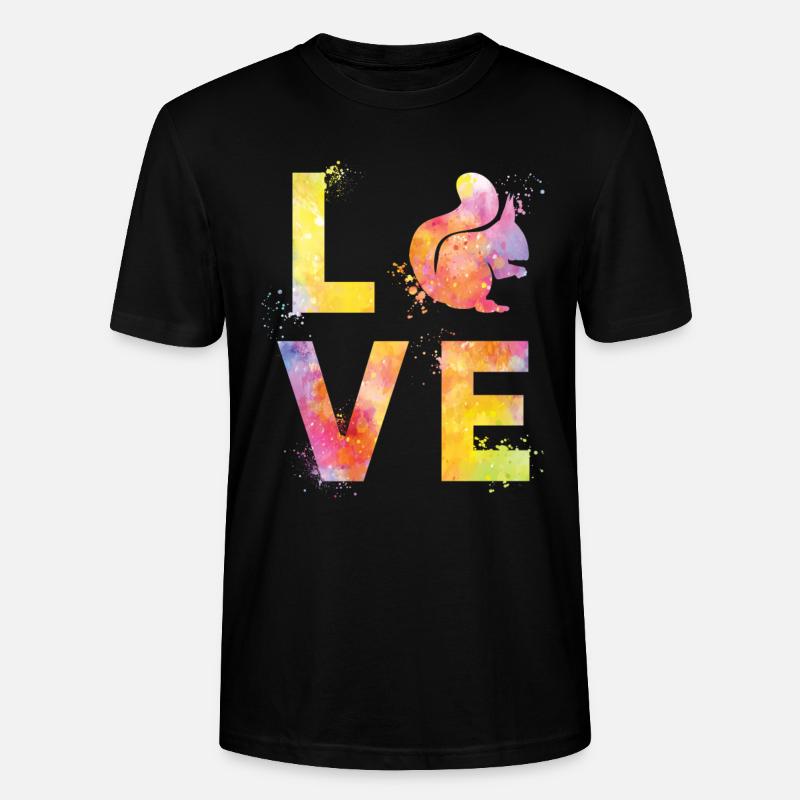 Eichhörnchen liebe - Stanley/Stella Unisex Bio-T-Shirt CRAFTER - Schwarz