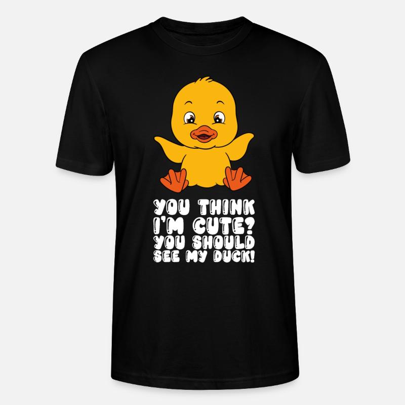 Drôle de canard Canards mignons - T-shirt bio CRAFTER Stanley Stella Unisexe - noir