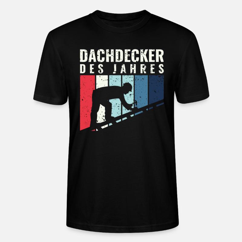 Dachdecker des Jahres - Dachdecker Roofer - Stanley/Stella Unisex Bio-T-Shirt CRAFTER - Schwarz