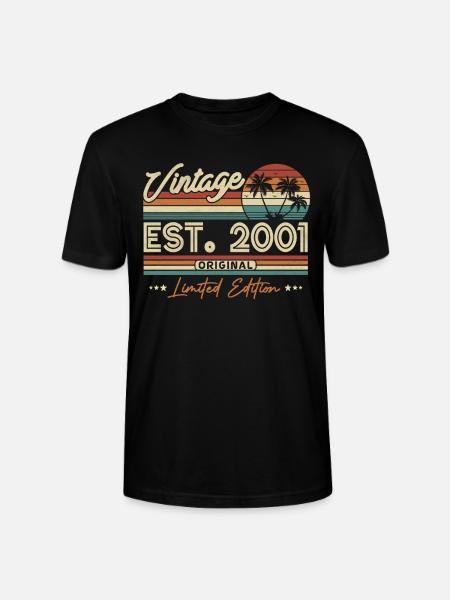 Jahrgangsgeschenk 2001 - Stanley/Stella Unisex Bio-T-Shirt CRAFTER - Schwarz