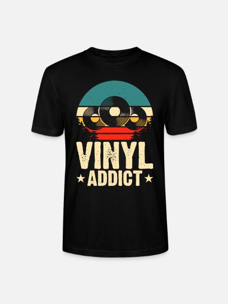 Vinyl Addict - Stanley/Stella CRAFTER Unisex Organic T-Shirt - black