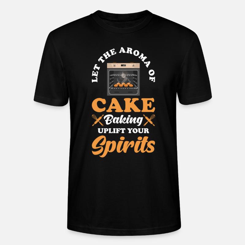 Cakes, baking, baking, bakery - Stanley/Stella CRAFTER Unisex Organic T-Shirt - black