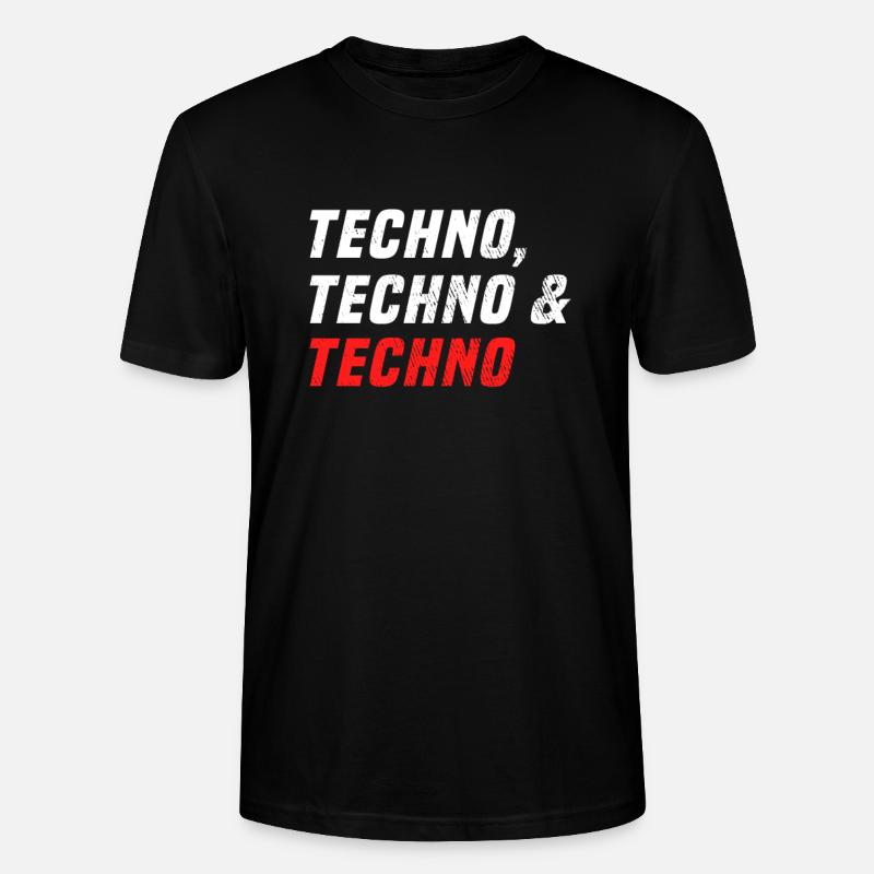 Techno Techno Techno - Stanley/Stella Unisex Bio-T-Shirt CRAFTER - Schwarz