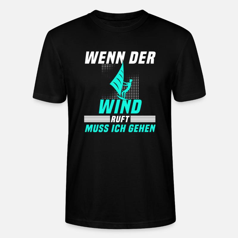 Kite surfen Spruch - Stanley/Stella Unisex Bio-T-Shirt CRAFTER - Schwarz